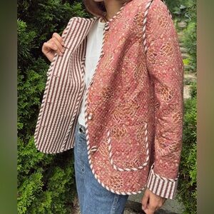 New Hill House Rowan reversible jacket in autumn floral